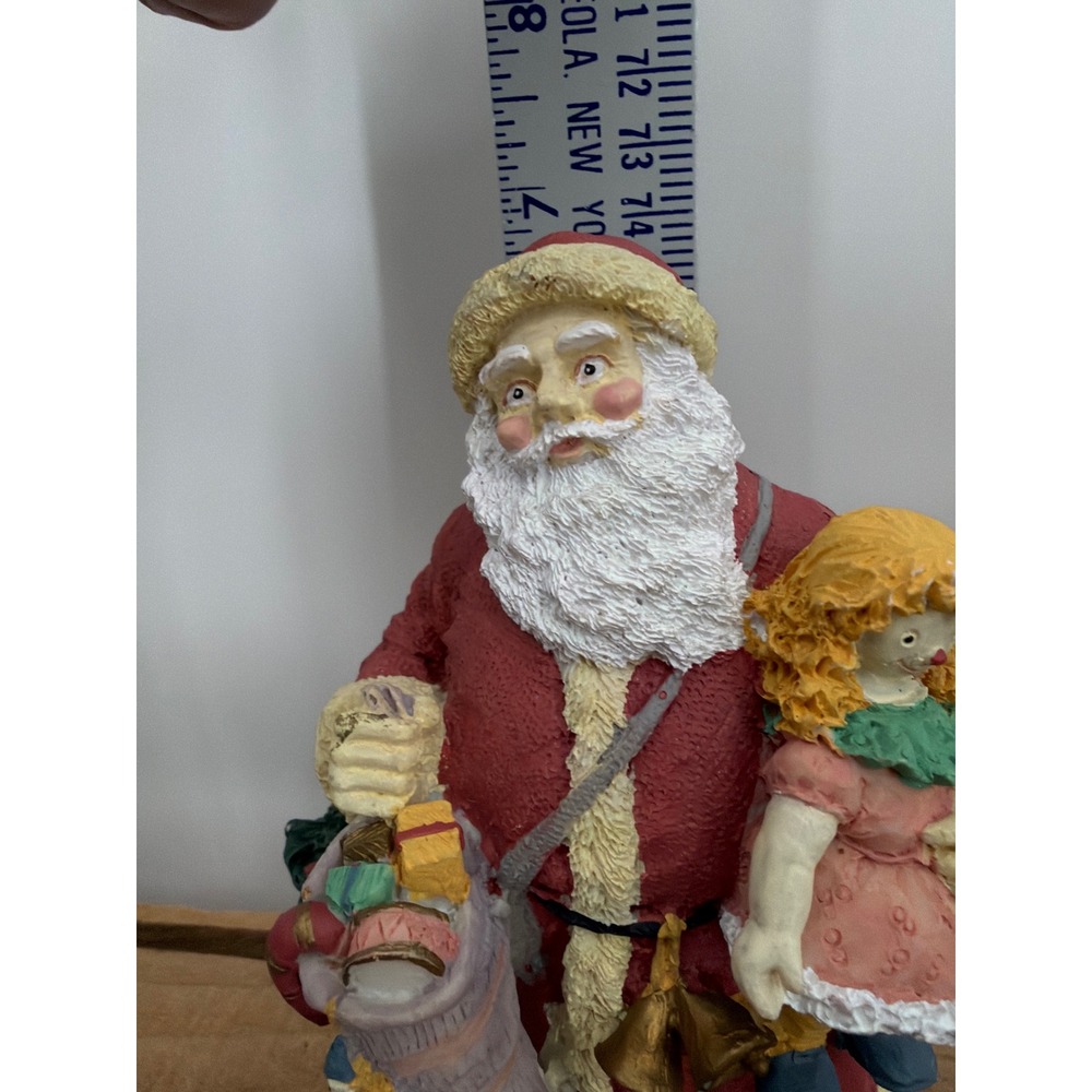 Vintage Chalkware Santa Claus Figurine Christmas Cottagecore 7"